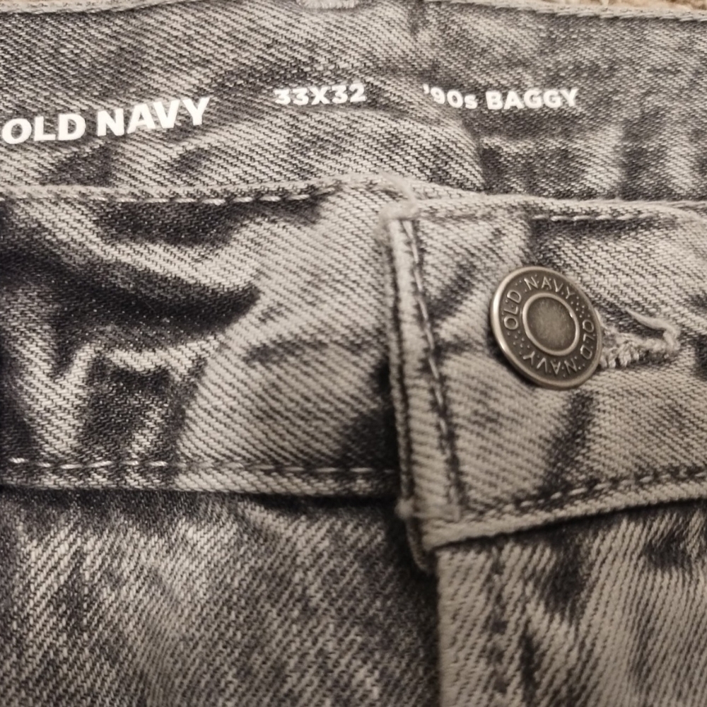 Old Navy Black and Gray Men's Jeans